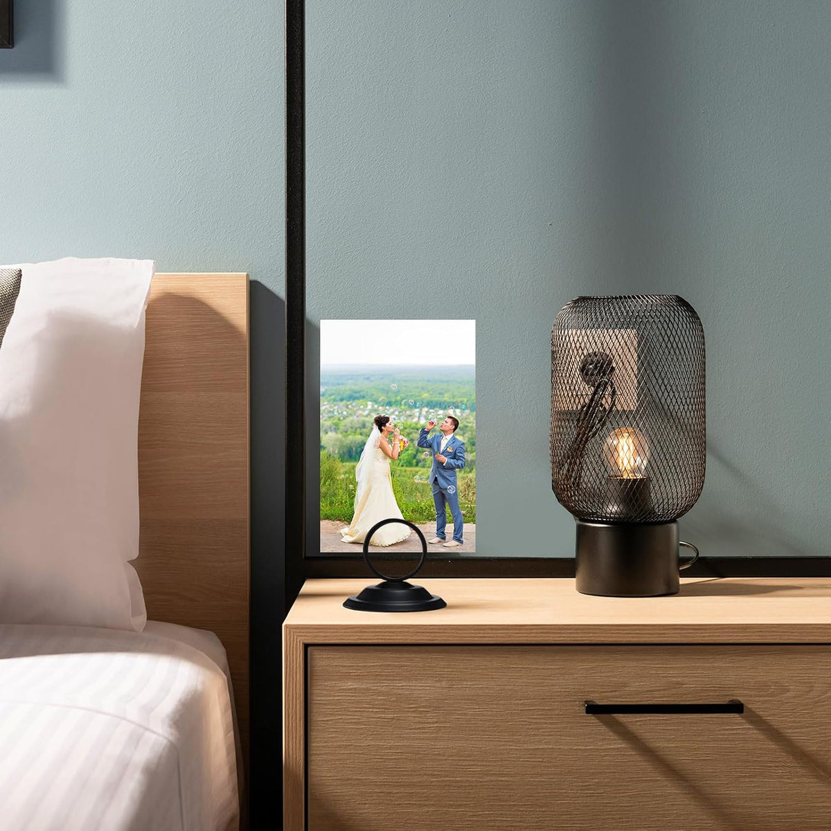 24 Pcs Table Number Holders Metal Place Card Holders Table Number Stands Tabletop Menu Sign Stands for Wedding Restaurant Recipe Banquet Birthday(Black)