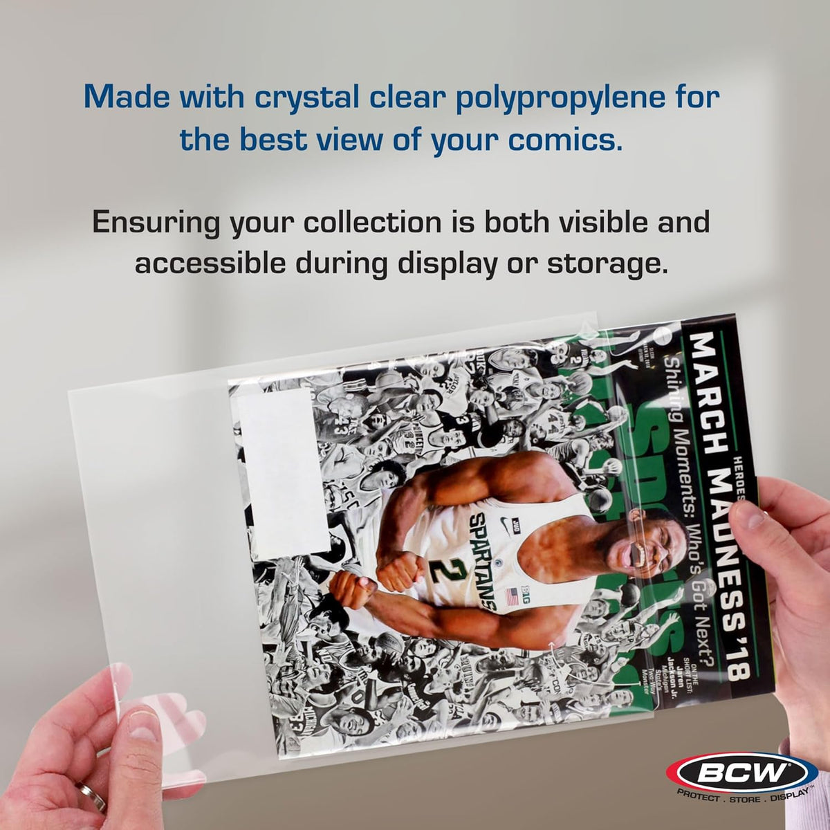 BCW Thick Magazine Bags - 1 Pack of 100 | Acid-Free, Clear Polypropylene Sleeves for Archival-Quality Storage of Collectible Magazines | Protect and Showcase Your Valuable Comic Book Collection