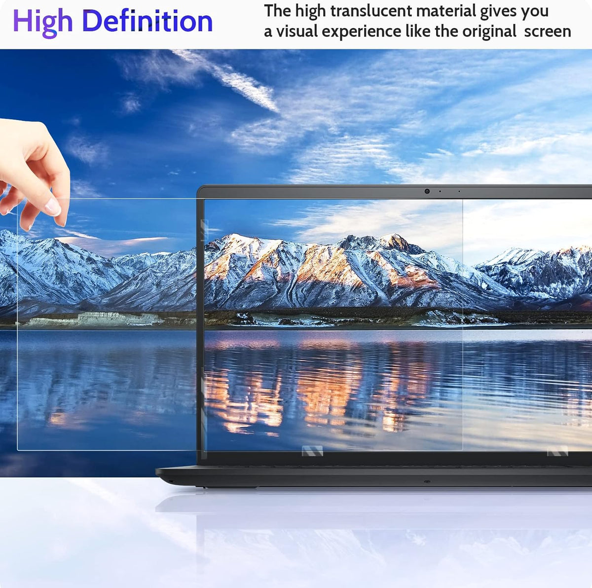 13.3 Inch Laptop Privacy Screen for 16:10 Computer Monitor, Anti Glare Blue Light Filter Protector, Removable 13" Security Shield Compatible with Lenovo Hp Dell Acer Asus Thinkpad Envy Xps