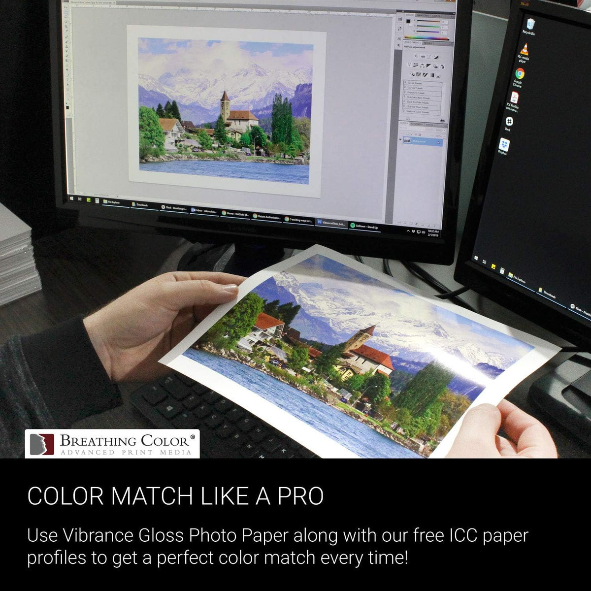 Vibrance Gloss Photo Printer Paper 10 mil 255 gsm Glossy Finish Premium Photo Paper Roll on 3inch Core 17 inches x 100 feet Works with Most Inkjet Printers Including Professional Makes and Models