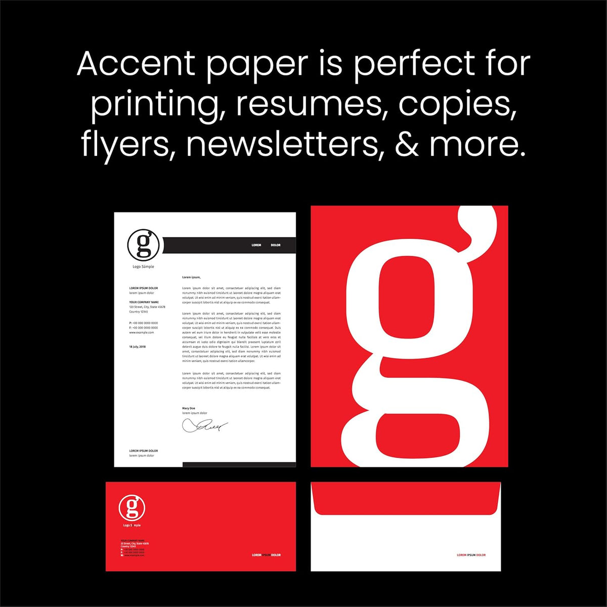 Accent Opaque White Printer Paper, 13” x 19” 32lb Bond/80lb Text Copy Paper – Premium Super Smooth Computer Paper, 97 Bright, 118gsm – Ideal for Ink Heavy Printing – 189035C – 1,500 Sheets (5 Ream)