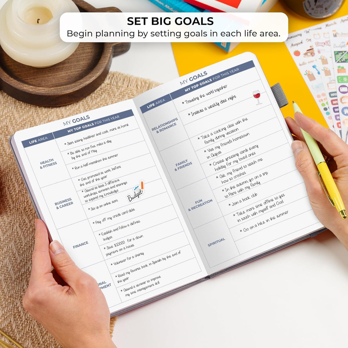 Clever Fox Planner 2nd Edition – Colorful Weekly & Monthly Goal Planner, Time Management & Productivity Organizer, Undated, A5 (Silver Black)