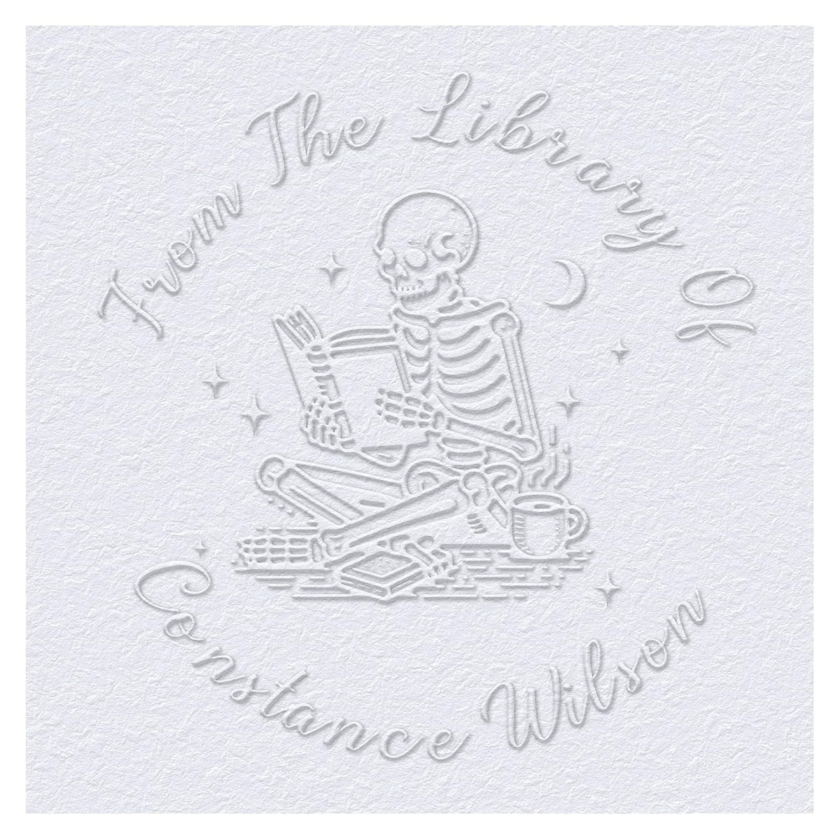 Book Embosser Custom Embosser Stamp with Your Name or Design Personalized Library Embosser Stamp Customized Books Business Cards Paper Documents Notebooks etc. (04)
