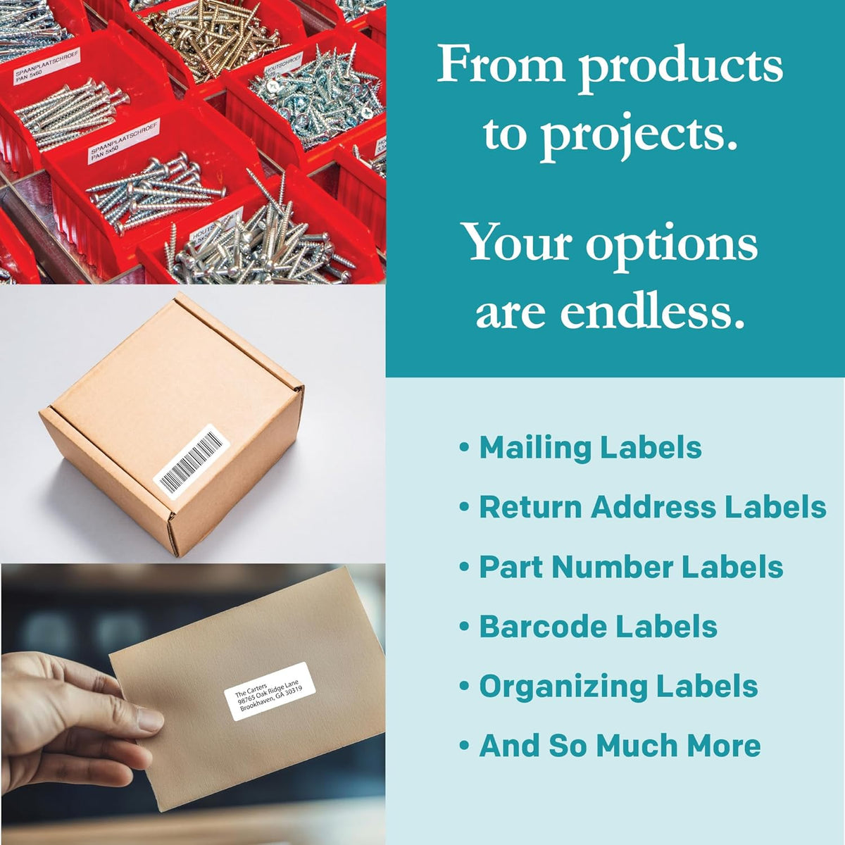 Premium Label Supply White Sticker Return Address Labels – 1-3/4" x 2/3" – Laser/Inkjet Compatible – (60 per Sheet), 25 Sheets – 1,500 Total Adhesive Labels