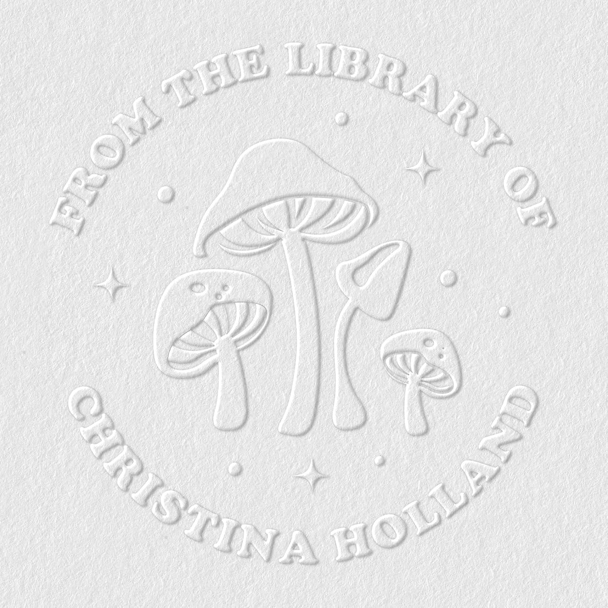 from The Library of Embossers & Stamps for Fantasy Book Readers | Custom Embosser | Custom Stamp | Ex Libris | Elevate Your Fantasy Collection of Stories and Novels (Design 13, Embosser)