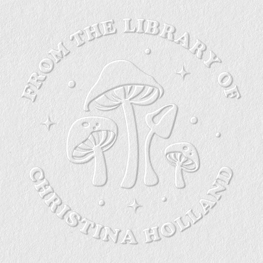 from The Library of Embossers & Stamps for Fantasy Book Readers | Custom Embosser | Custom Stamp | Ex Libris | Elevate Your Fantasy Collection of Stories and Novels (Design 13, Embosser)