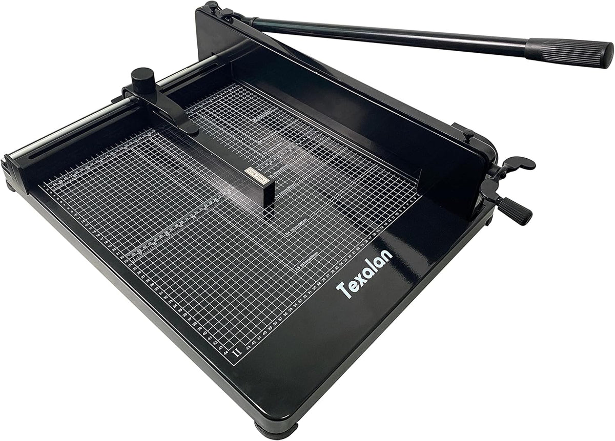 TEXALAN(R) Heavy Duty Guillotine Paper Cutter Black 400 Sheets Stack Paper Trimmer (A3-17'' Paper Cutter)