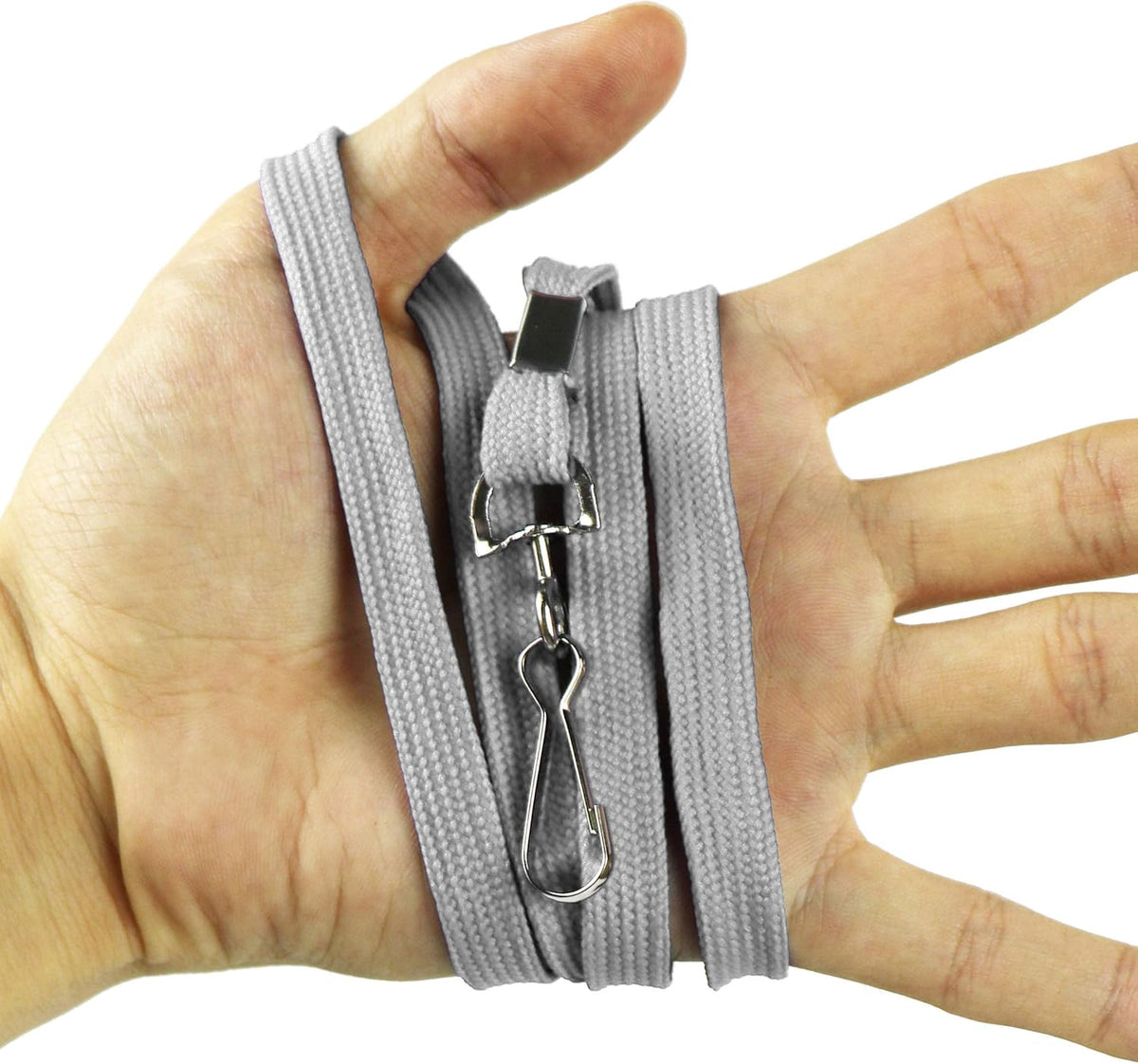 Ollain Badge Lanyards Flat Lanyard Swivel Hooks Durably Neck Bulk lanyards with Clip 100 Pack