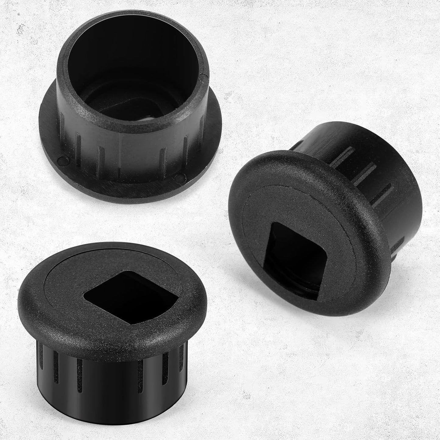 SATINIOR 20 Packs Desk Cable Wire Grommet Cord, PC Computer Desk Plastic Grommet Cord, Tidy Cable Hole Cover Organizers, 25 mm/ 1 Inch Mounting Hole Diameter
