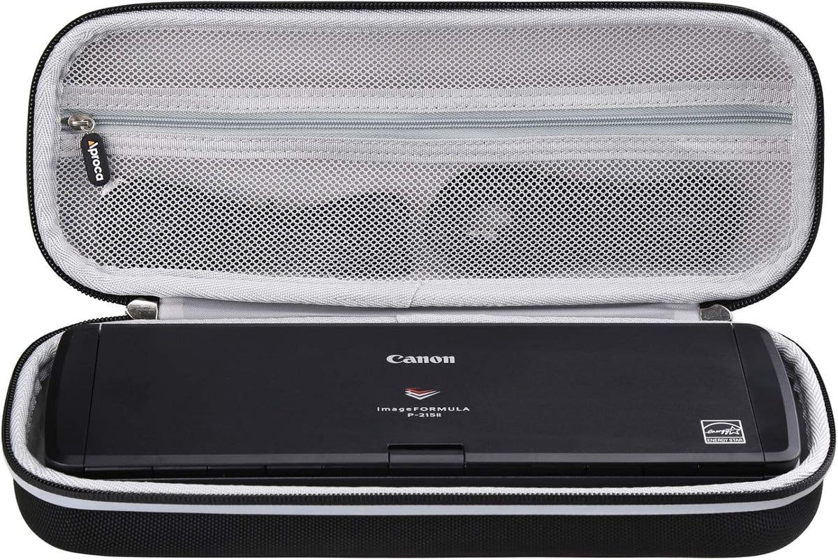 Aproca Black Hard Storage Travel Case, for Canon ImageFORMULA R10 / ImageFORMULA P-215II Portable Document Scanner