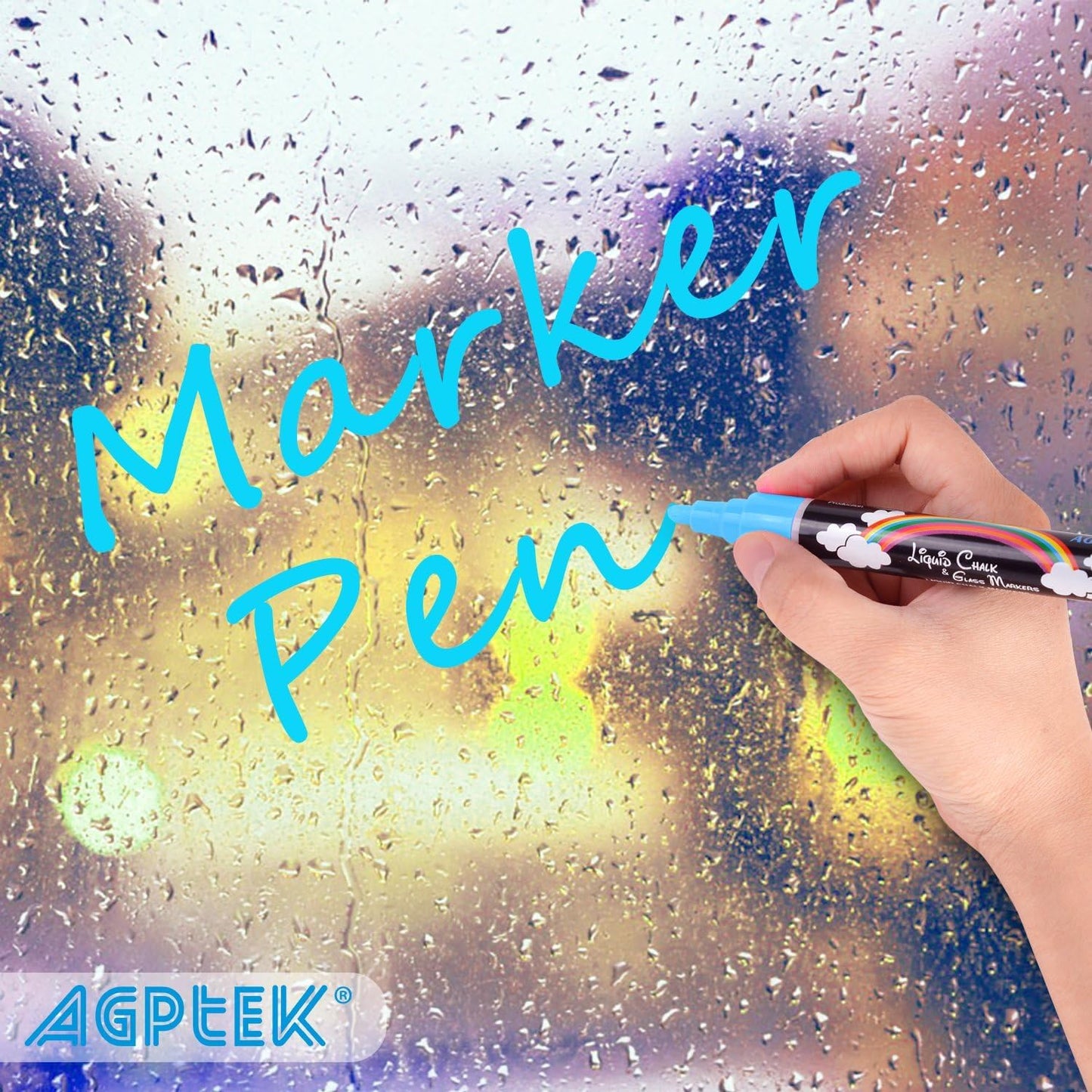 AGPTEK® Fluorescent Marker Pen 8 Colors/set for LED Writing Menu Board
