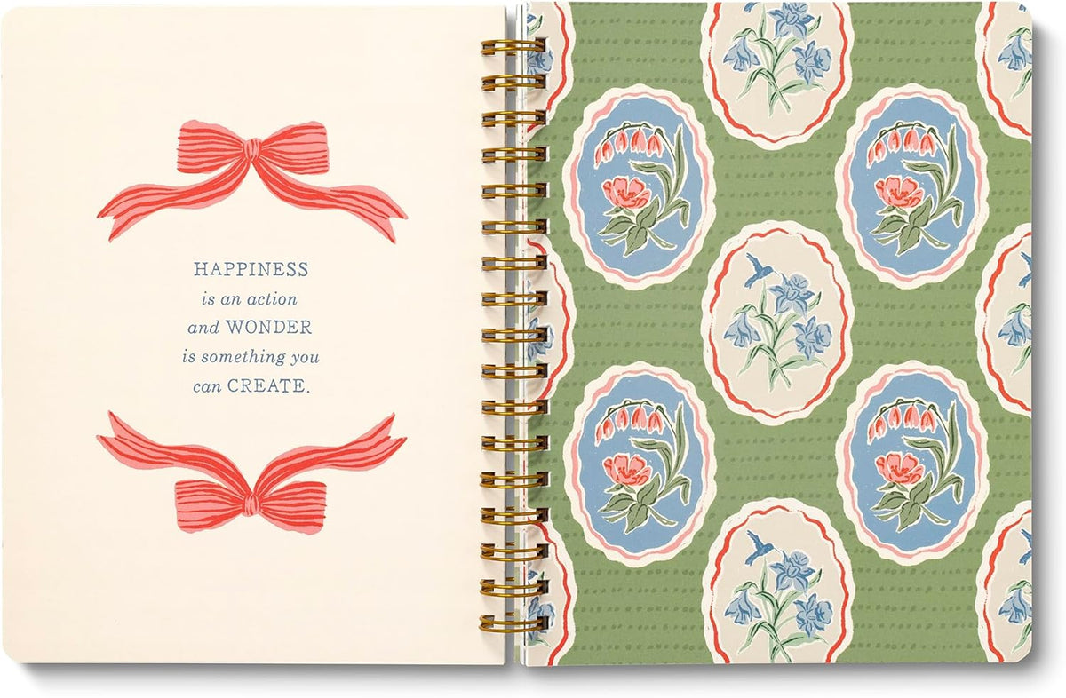 Compendium Spiral Notebook — Joy Is Handmade. — A Designer Spiral Notebook with 192 Lined Pages, College Ruled, 7.0" W x 9.25" H