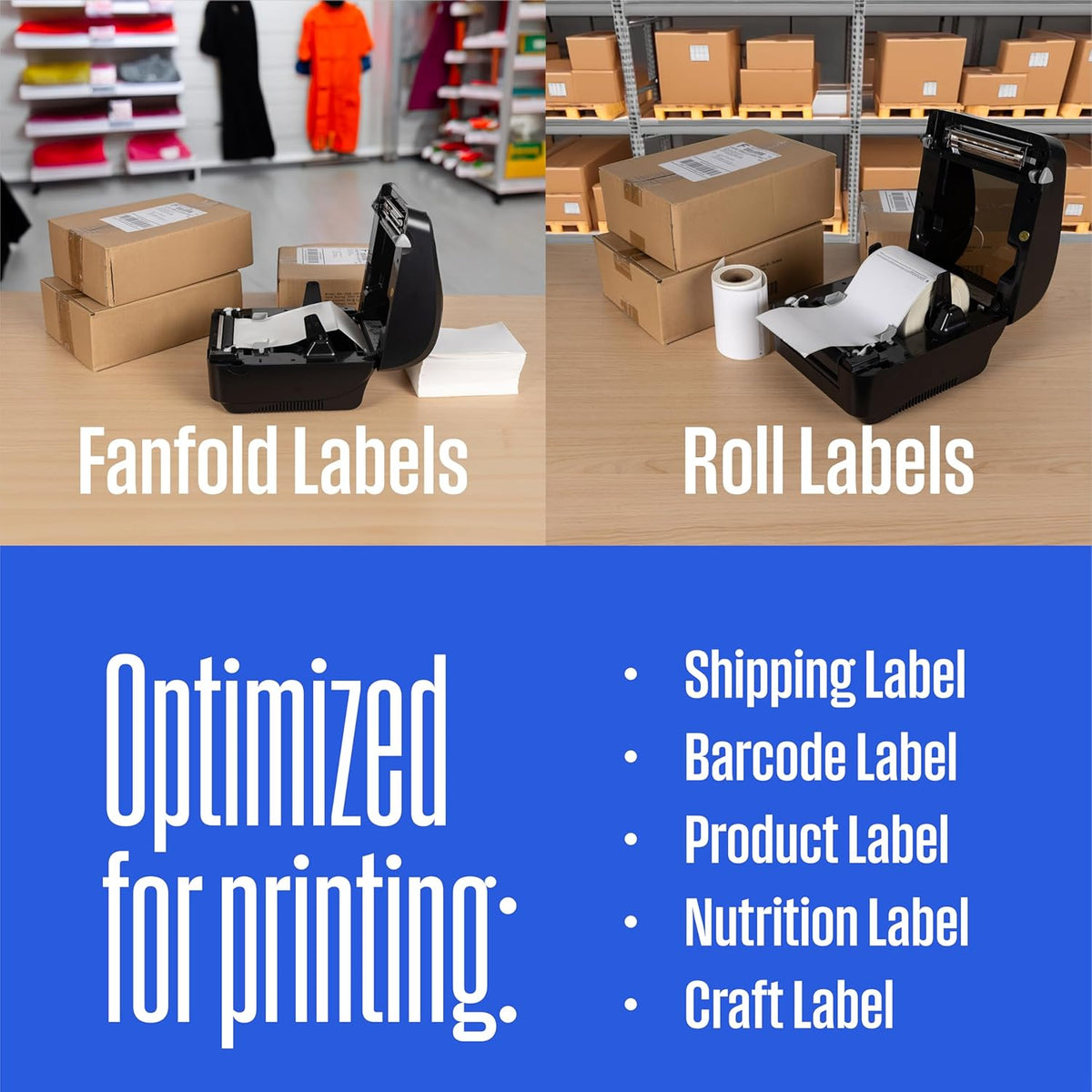 Westinghouse Thermal Shipping Label Printer USB, 4x6 Label Commercial Grade, Compatible with USPS, UPS, FedEx, eBay, Shopify, Amazon, & More, Desktop Label Printer for Packages, Includes Sample Labels