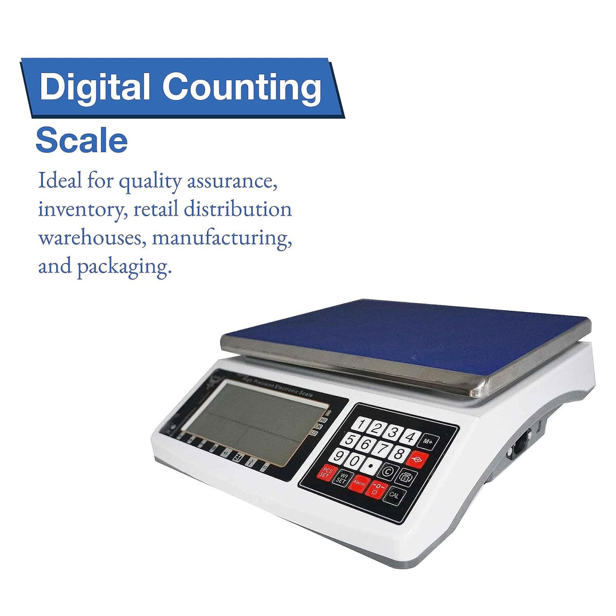 PEC Digital Counting Scale - Digital Inventory for Packages, Coins and Small Parts - 33lbs Capacity