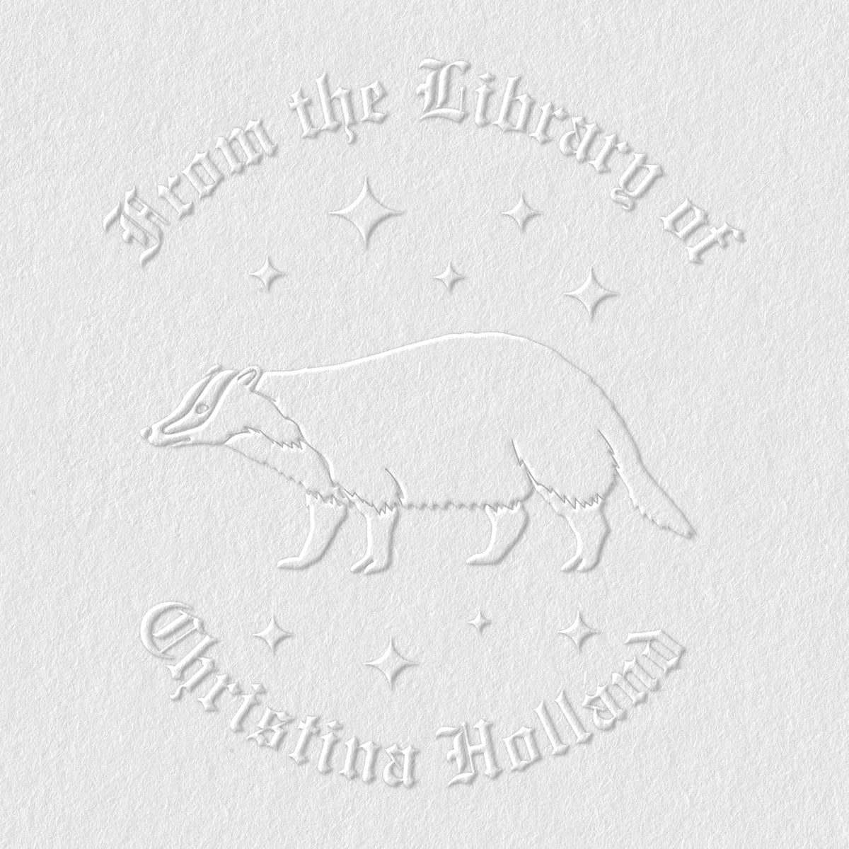 from The Library of Embossers & Stamps for Fantasy Book Readers | Custom Embosser | Custom Stamp | Ex Libris | Elevate Your Fantasy Collection of Stories and Novels (Design 8, Embosser)