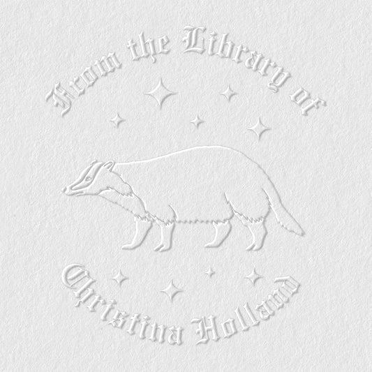 from The Library of Embossers & Stamps for Fantasy Book Readers | Custom Embosser | Custom Stamp | Ex Libris | Elevate Your Fantasy Collection of Stories and Novels (Design 8, Embosser)