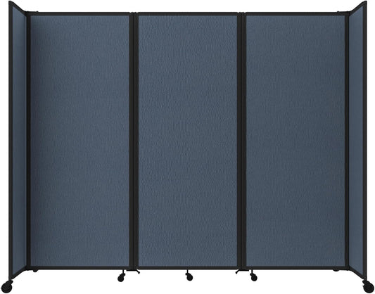 Versare Room Divider 360 Portable Wall Partition | Folding Panels | Large Freestanding Divider | Locking Wheels | Temporary Room Separator