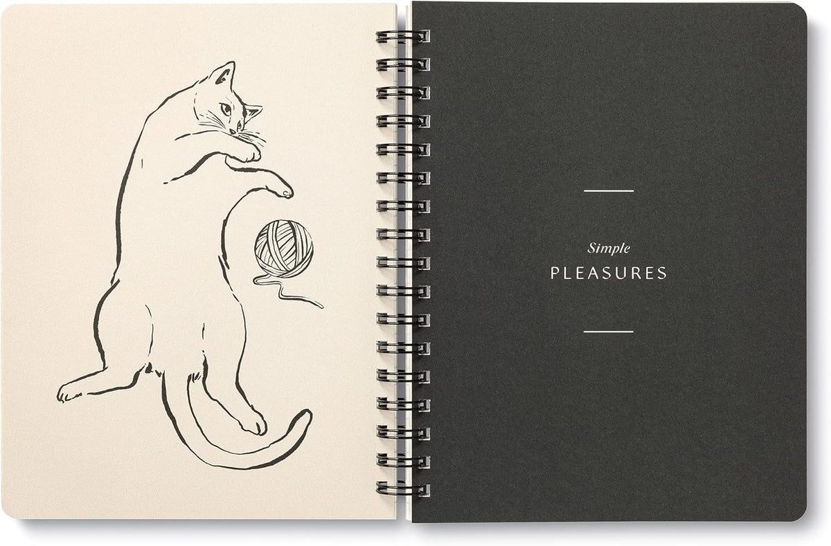 Compendium Spiral Notebook - Wild at Heart — A Designer Spiral Notebook with 192 Lined Pages, College Ruled, 7.5”W x 9.25”H