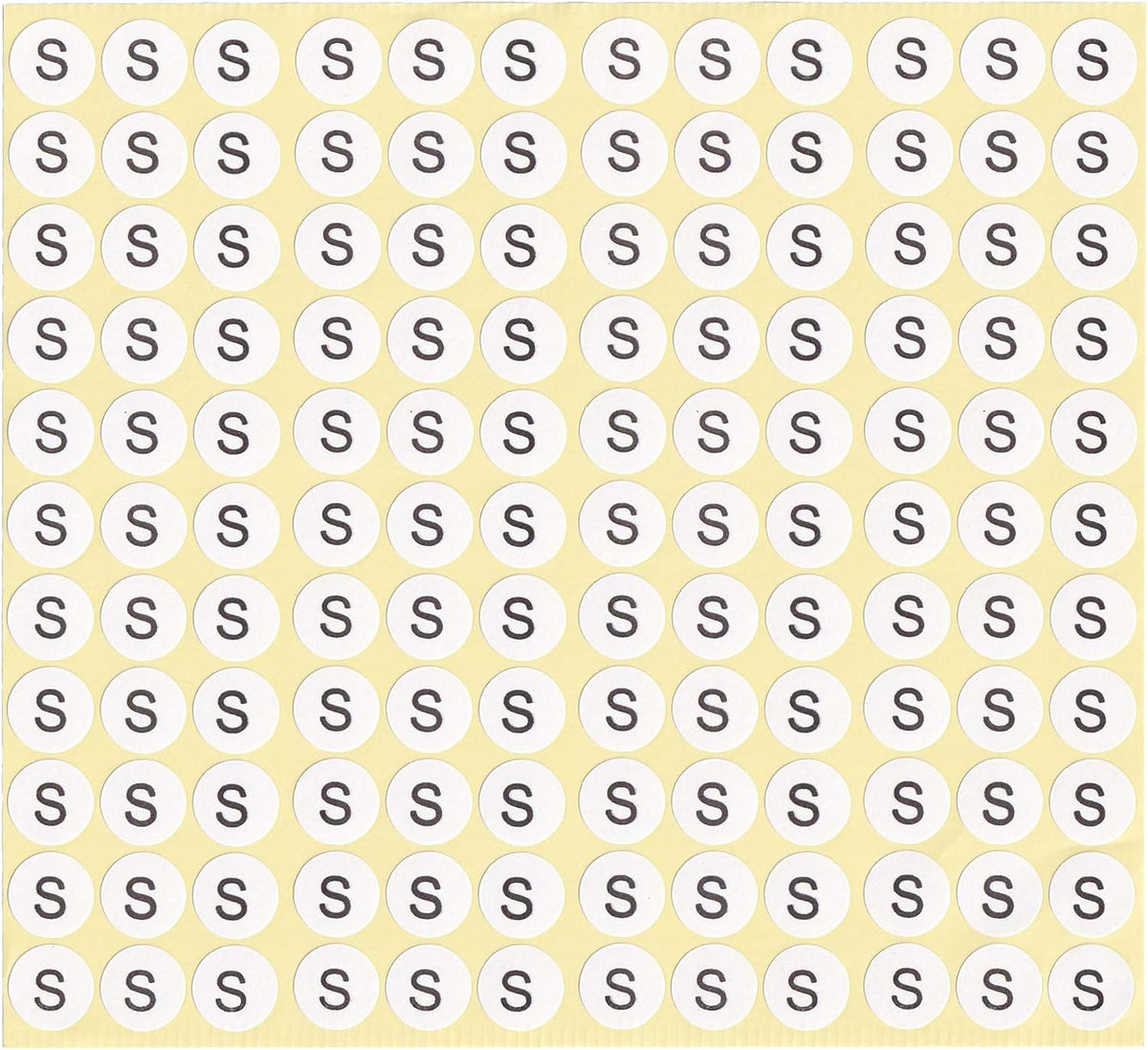 dealzEpic - Alphabet Stickers of The Letter S - Small Round Paper Self-Adhesive Peel and Stick Letter Labels - Set of 15 Sheets