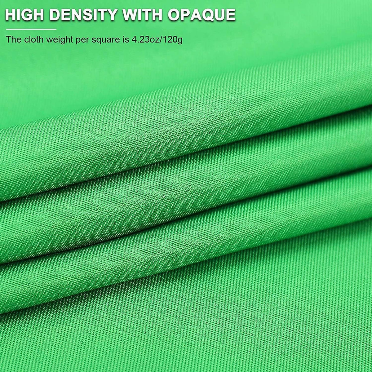 Aimosen 10 X 7 FT Green Screen Backdrop for Photography, Chromakey Virtual GreenScreen Background Sheet for Zoom Meeting, Cloth Fabric Curtain for Party Decor Video Studio Calls Streaming Gaming Photo