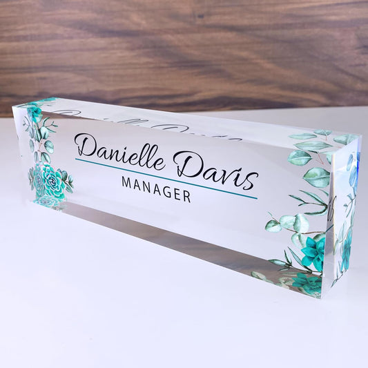 ARTBLOX | Custom Name Plate for Desk, Office Decor, Teacher Desk Name Plate, Teacher Gift, School Counselor Gift, Gift for Women, Teacher Appreciation
