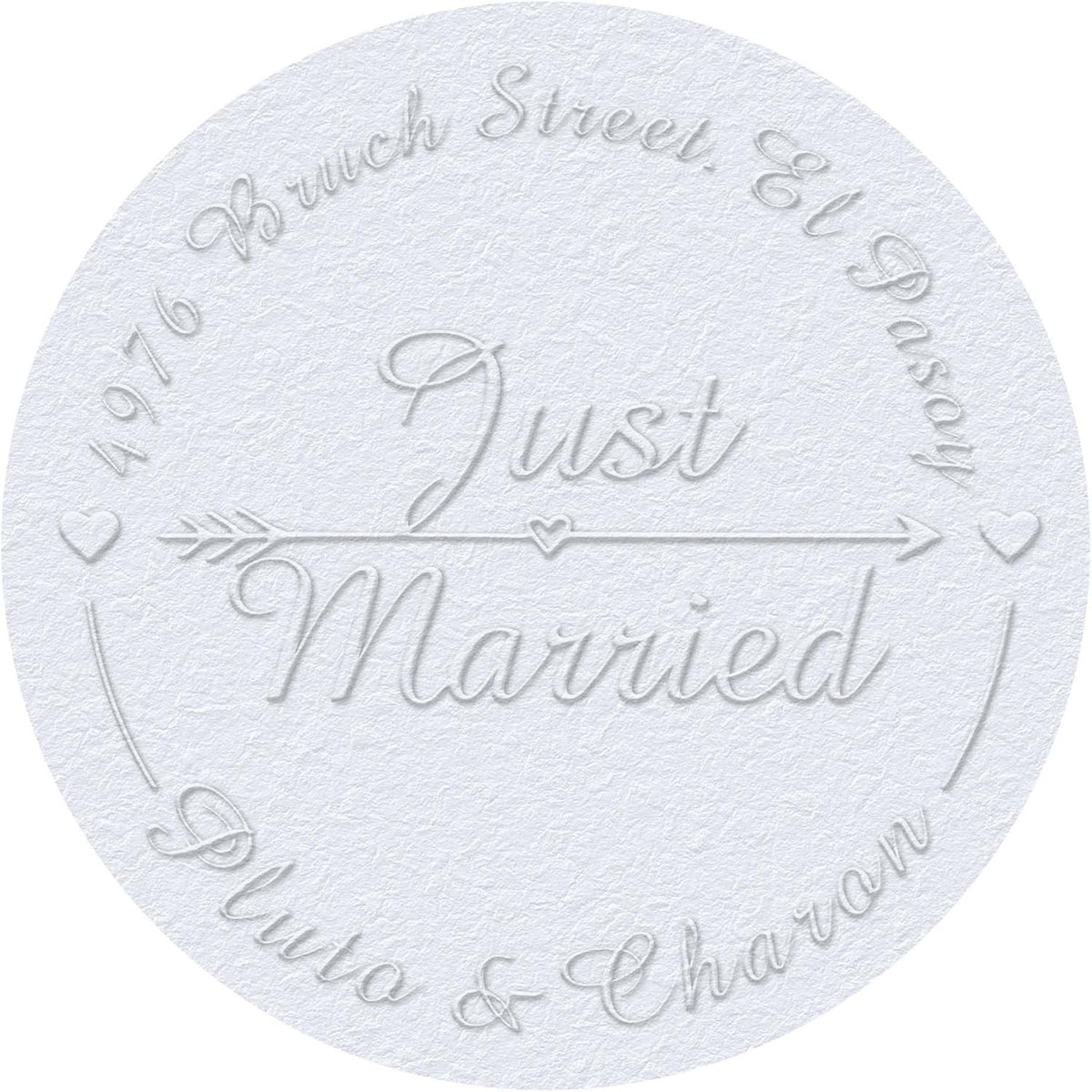Personalized Wedding Embosser Stamp， Custom Book Business Card Paper Document Notebook, Self Inking Stamp，Book Lover Gifts，Christmas Gifts (Style03)