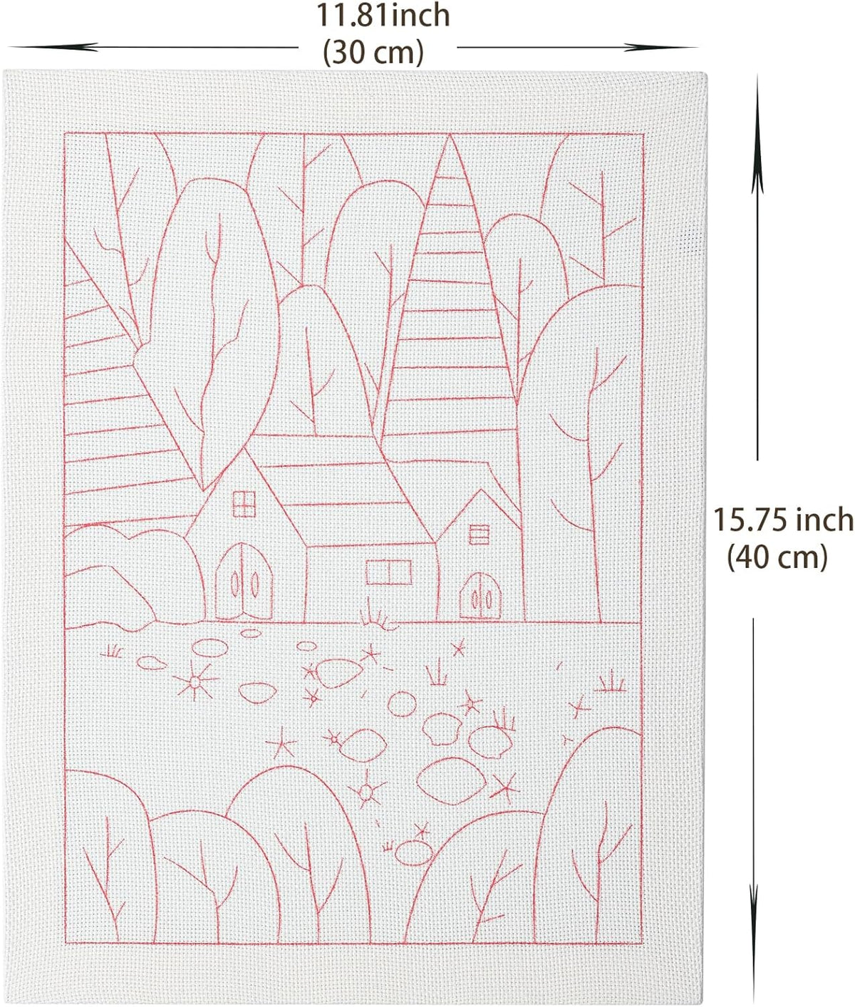 clberni Punch Needle Kit, Punch Needle Embroidery kit, Crafts for Adults, Matching 16“Photo Frame Hanging on Wall as Home Décor (Forest with Photo Frame)