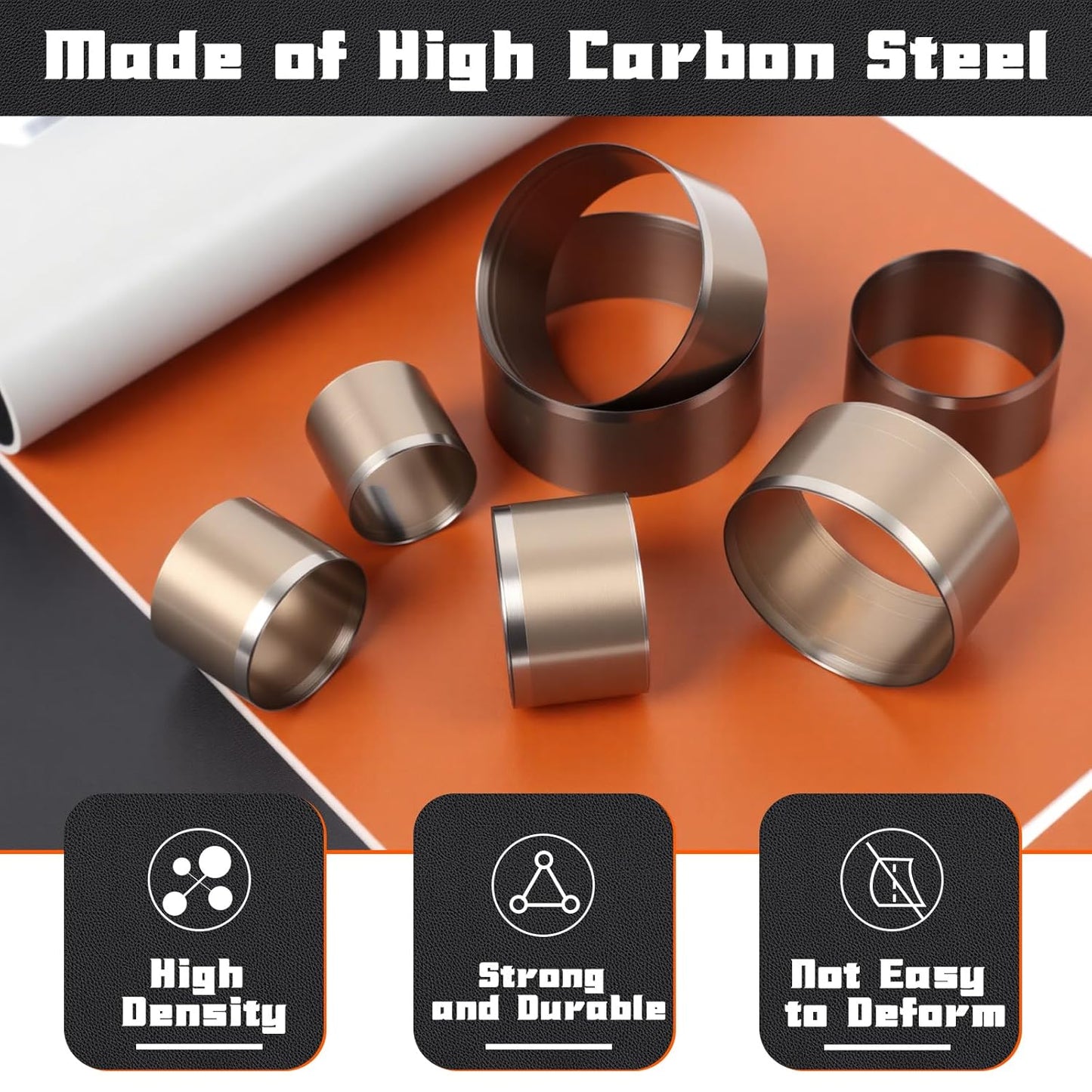 21 Pieces Leather Circle Cutter Tool Set, Hole Punch Tools with 1-12mm 15 20 25 30 35 40 45 50 55mm, High Carbon Steel Round Cutting Dies, Hole Punch Tool Kit for DIY Leather Crafts