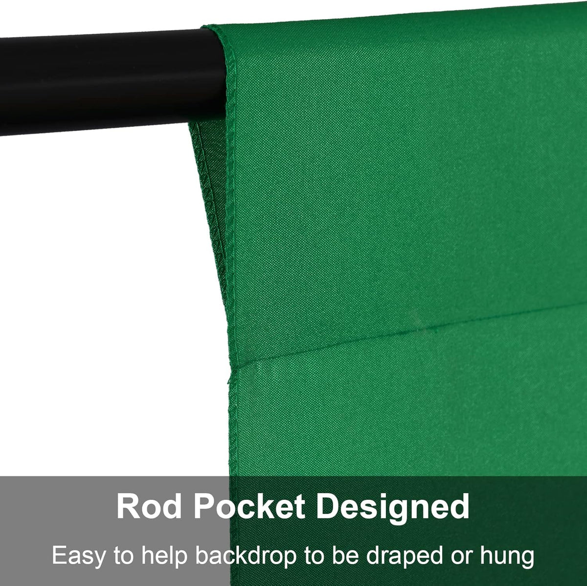 Joccun 8X10FT Green Backdrop Background for Photography,Polyester Backdrop Curtain Background Screen for Photography,Photoshoot,Video Recording,Studio(8X10ft,Green)