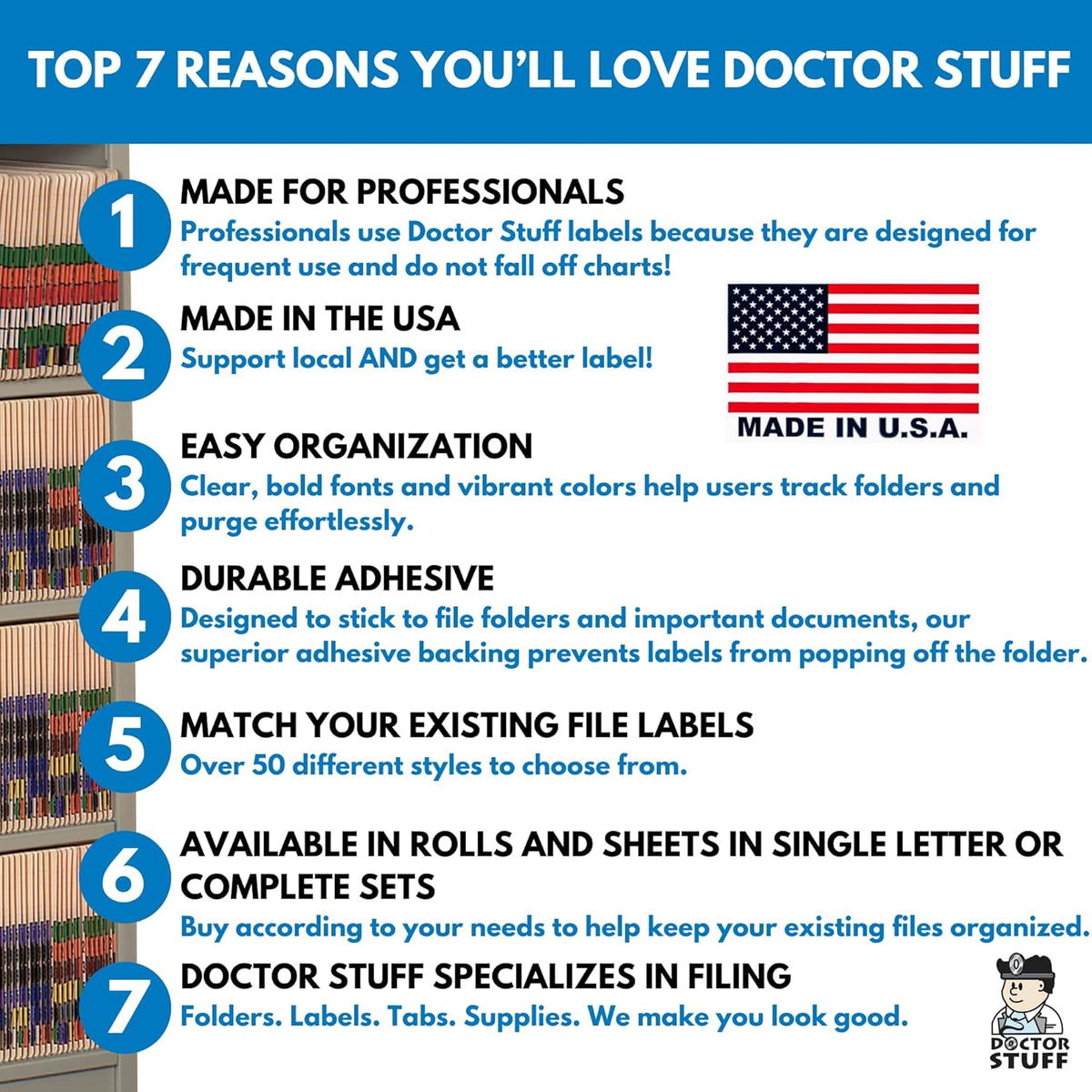 Doctor Stuff - File Folder Labels, Alphabet Letter C, Barkley/Sycom FABKM - BRAM Series Compatible Alpha Stickers, Yellow, 1" x 1-1/2", 126 Labels/Package