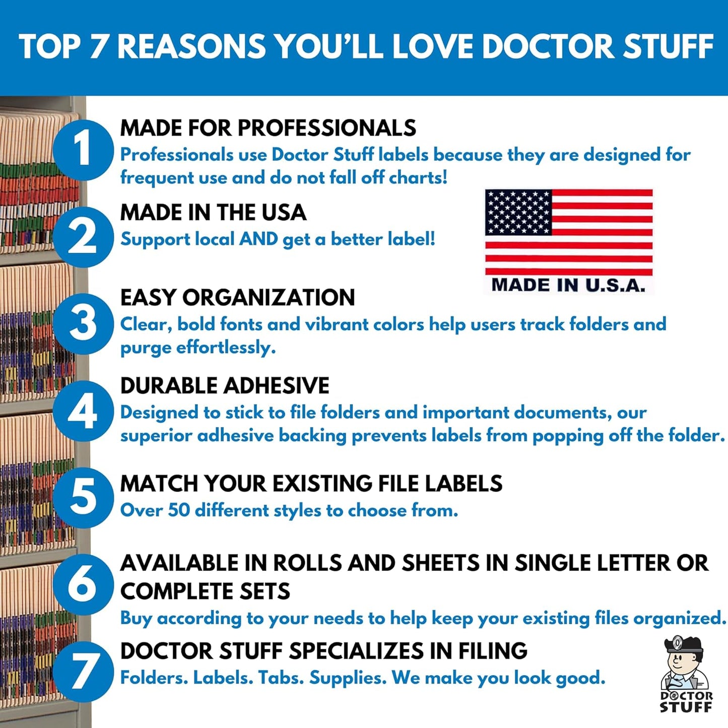 Alphabet Labels for File Folders, A to Z Plus Mc Complete Set, NO File Box and Indexes, Doctor Stuff, 126 Stickers of Each Letter, 3402 Labels, Barkley/Sycom FABKM - BRAM Series Compatible Stickers