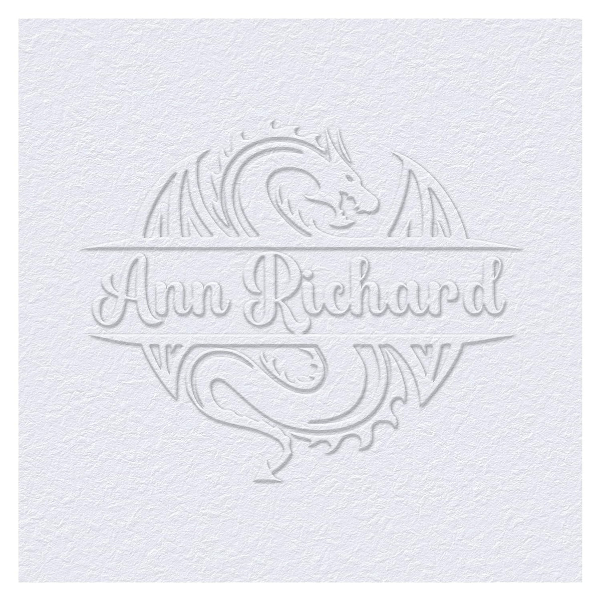 Book Embosser Custom Embosser Stamp with Your Name or Design Personalized Library Embosser Stamp Customized Books Business Cards Paper Documents Notebooks etc. (Dragon Theme - 06)
