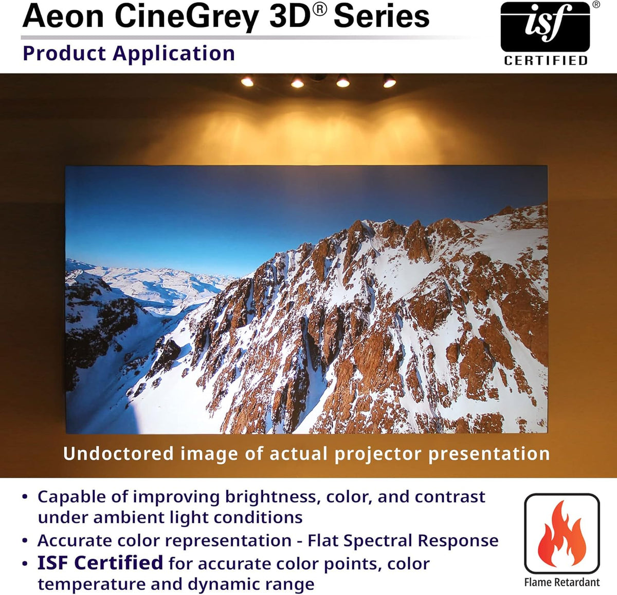 Elite Screens 158 inch CLR/ALR Projector Screen 16:9 4K, Standard Throw Projection, Edge Free Ambient Light Rejecting Grey for Indoor Movie Screen Home Theater - Aeon CineGrey 3D- AR158DHD3