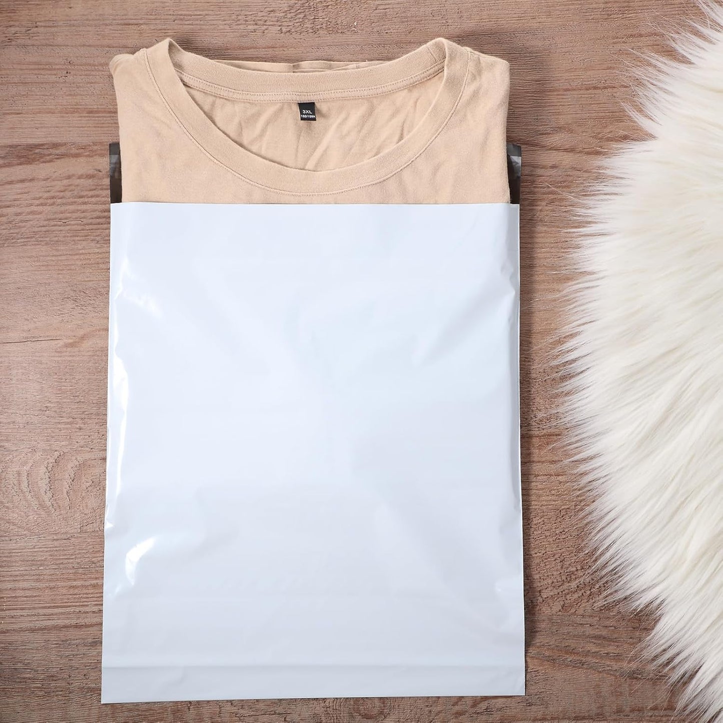 Outus 240 Pcs Poly Mailers Variety Pack Mailing Shipping Bags 6 Assorted Sizes Shipping Envelopes Self Adhesive Waterproof and Tear Proof Packaging Bags for Clothing Books Gift (White)