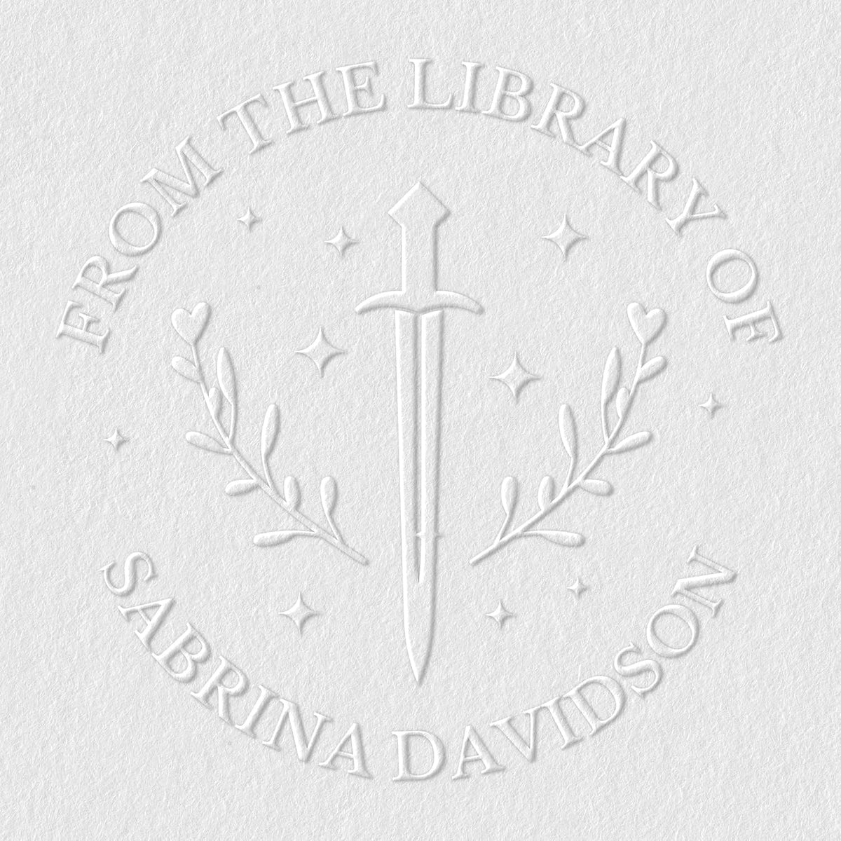 from The Library of Embossers & Stamps for Fantasy Book Readers | Custom Embosser | Custom Stamp | Ex Libris | Elevate Your Fantasy Collection of Stories and Novels (Design 19, Embosser)