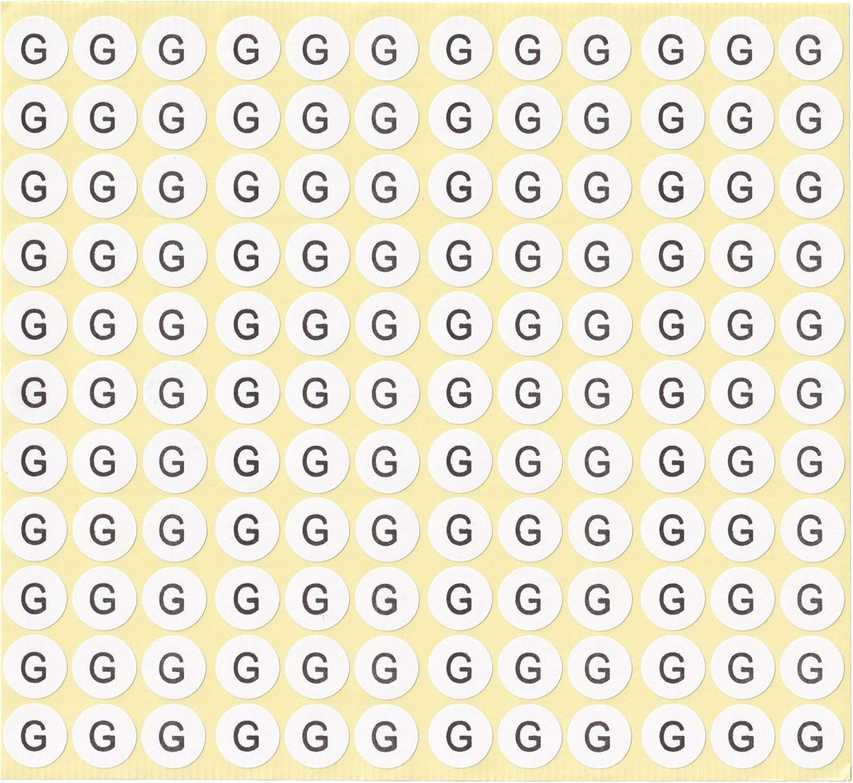 dealzEpic - Alphabet Stickers of The Letter G - Small Round Paper Self-Adhesive Peel and Stick Letter Labels - Set of 15 Sheets