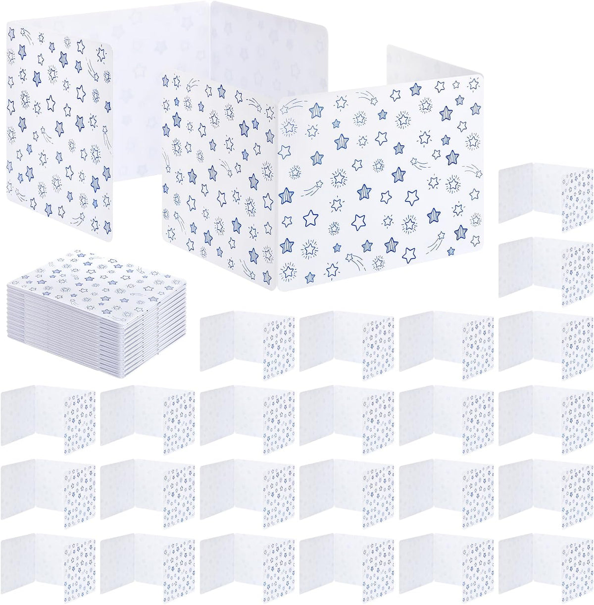 24-Pack Desk Dividers for Students, Waterproof Plastic Study Carrel Divider, Durable Testing Dividers for Classroom Teacher Supplies, Easy to Clean Privacy Shield Folder Boards for Student Desk White