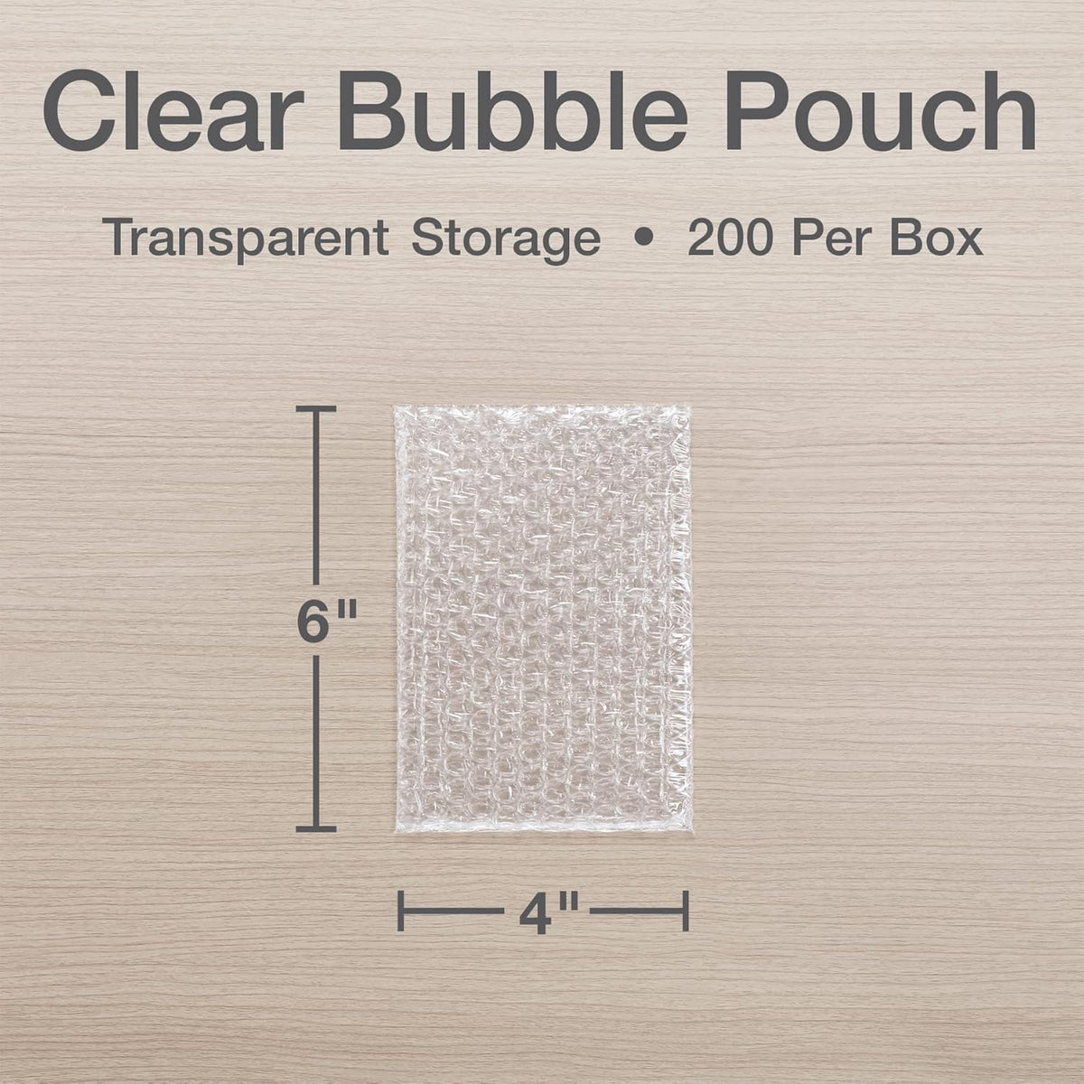 Quality Park Clear Bubble Pouches, Cushioned Packing and Shipping Bags, Great for Storage or Mailing, Reusable, 4"x 6", 200/box (QUA85921)