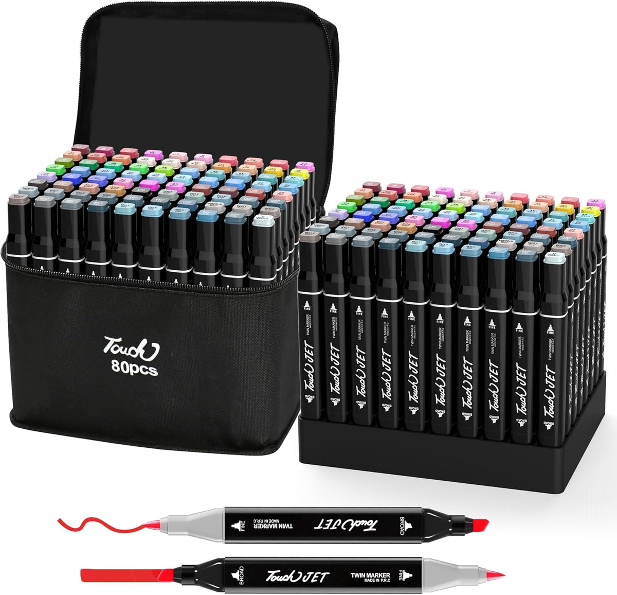 Alcohol Markers, 80 Colors Dual Tip Art Markers, Drawing, Coloring Marker for Kids Sketching Adult Coloring