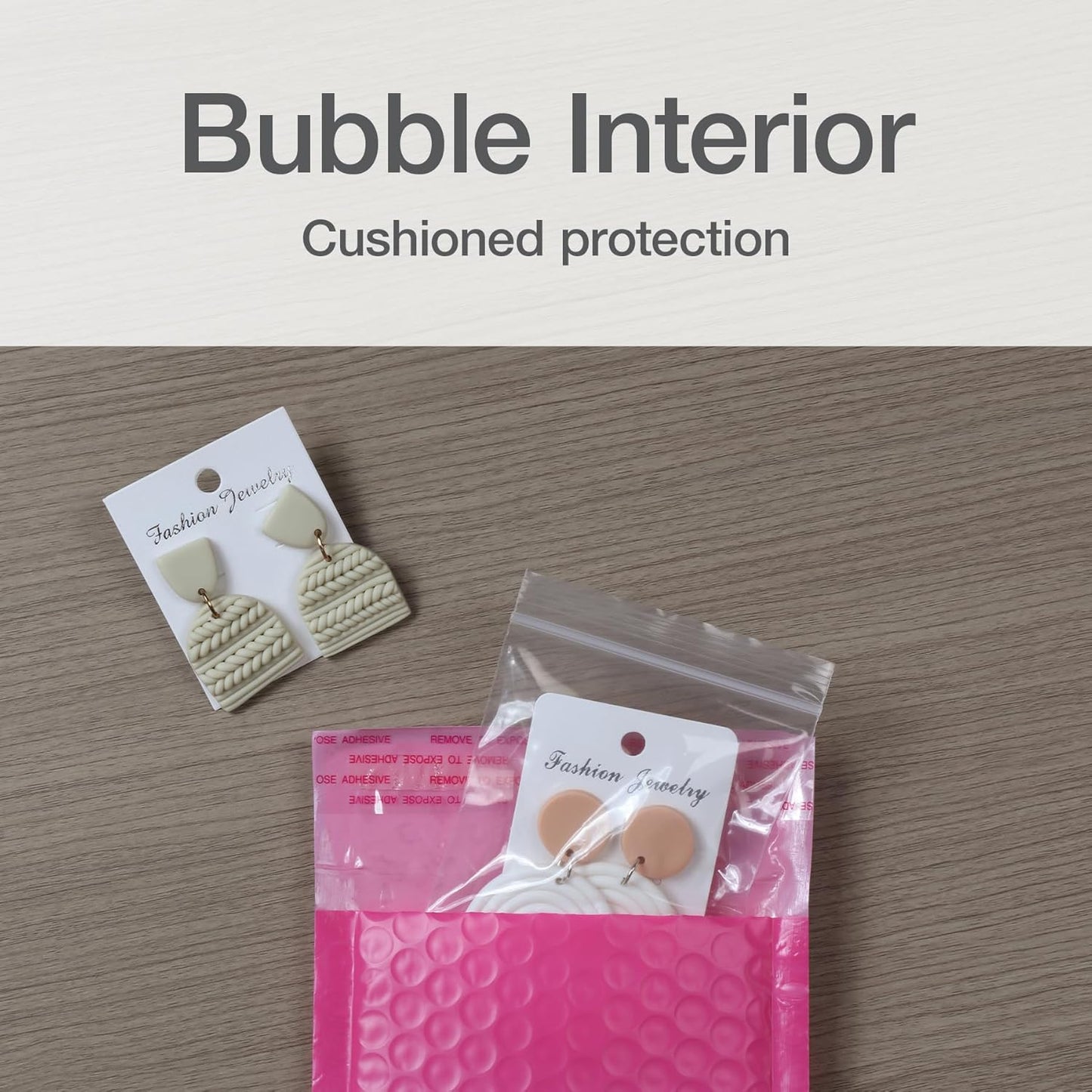 Quality Park Bubble Mailers, 4 x 8 Shipping Envelopes, Self-Seal, Small Pink Padded Envelopes, Redi-Strip Peel Off Closure, 50 Per Box (QUA85917)