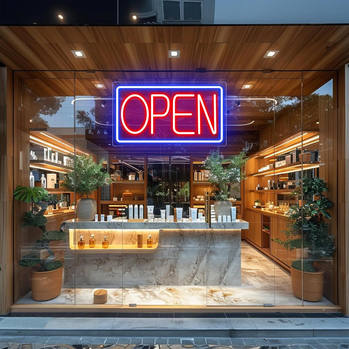 Open Signs for Bussines Ultra Bright 12V Neon Open Signs Light Up LED Open Sign with ON/OFF Switch for Window Storefront Florists Bar Salon Cafes Restaurant 16 Inch