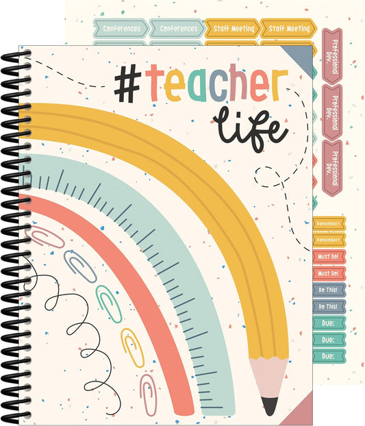 Carson Dellosa We Belong Teacher Planner 2025-2026, Undated 8" x 11" Lesson Plan Book With Stickers, Class Schedule, Weekly Calendar, Classroom Must Haves, Homeschool Essentials, Boho School Supplies