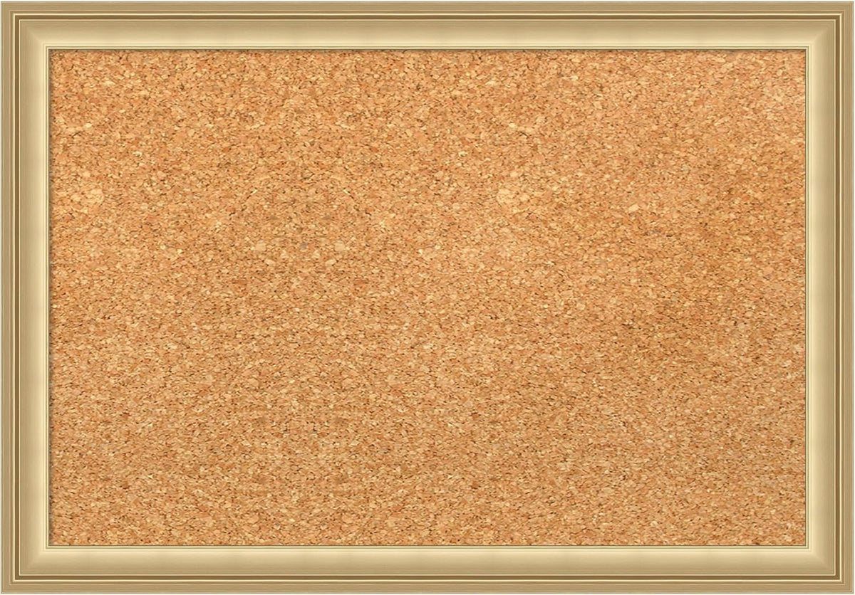 Amanti Art Natural Cork Board for Wall, 14x20 Vision Board with Gold Frame, Small Corkboard Office Decor for Home Organization, Casual Corkboard Pinboard to Display Items for Home Organization in