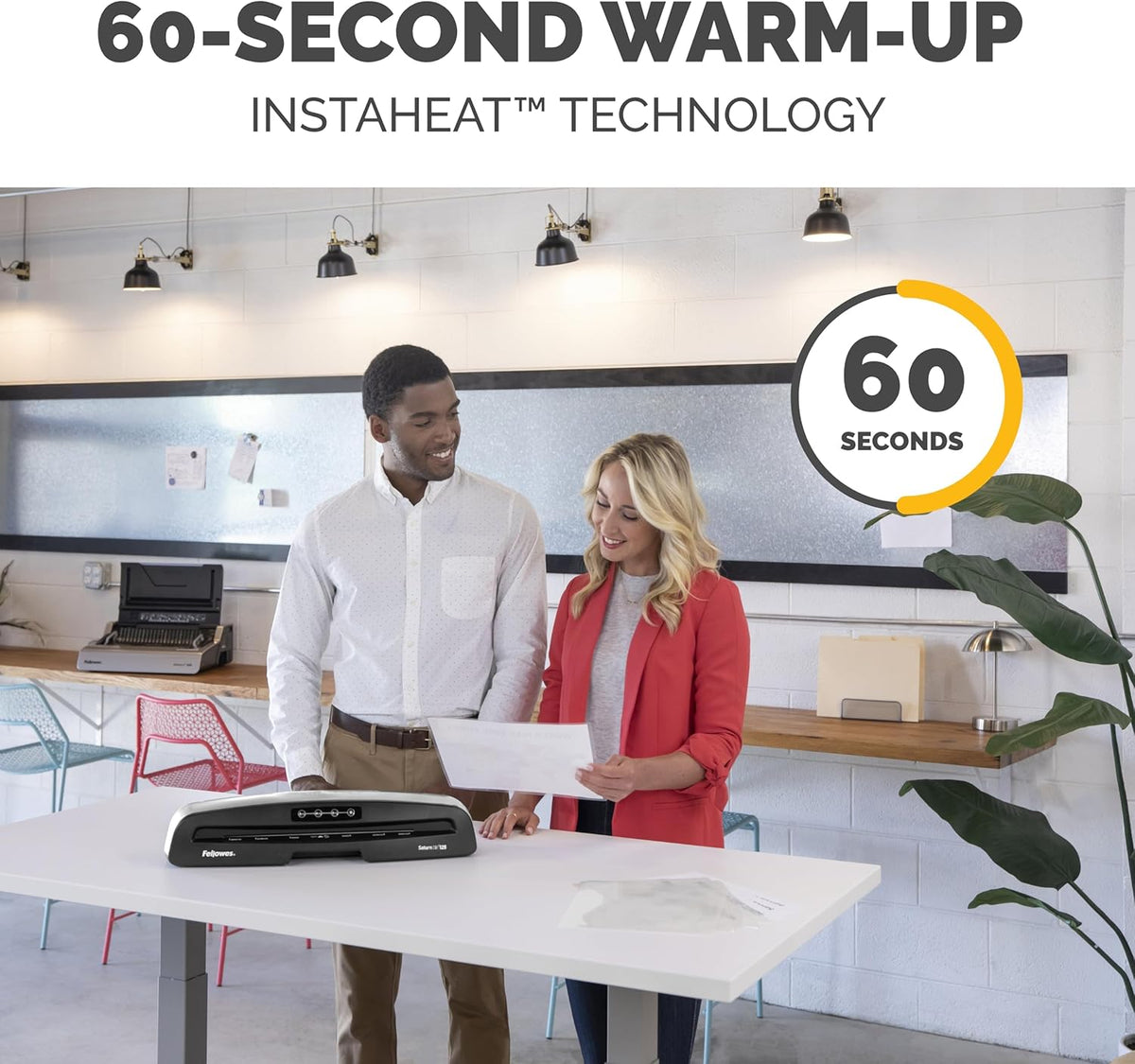 Fellowes Saturn 3i 125 Thermal Laminator Machine for Home or Office with Pouch Starter Kit, 12.5 inch, Fast Warm-Up, Jam-Free Design (5736601)