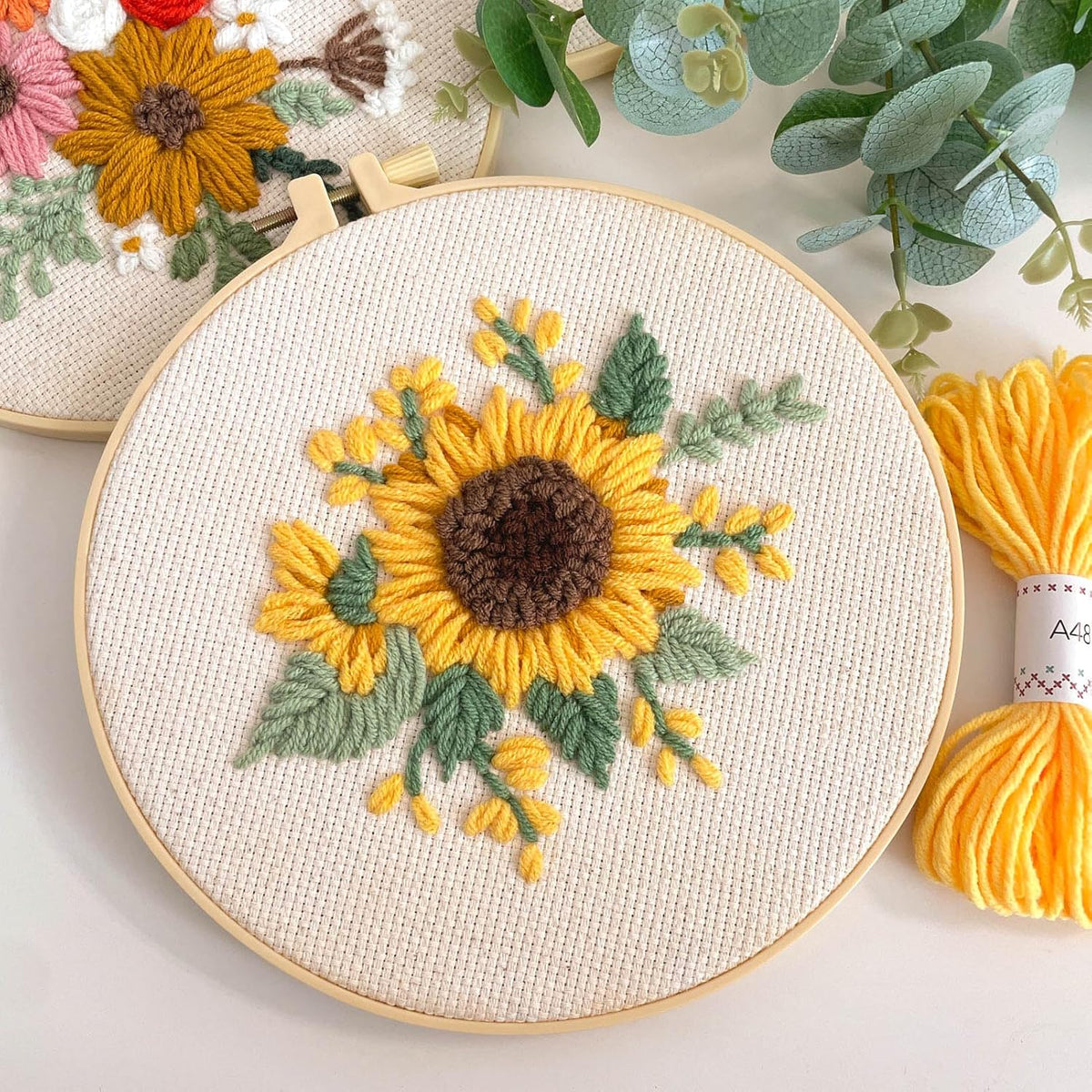 Myfelicity Punch Needle Kit, Punch Needle Kits Adults Beginner, Craft Decoration and Hobbies (Sunflower)