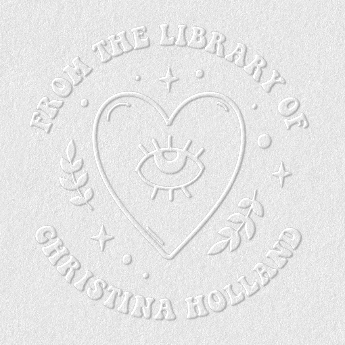 from The Library of Embossers & Stamps for Fantasy Book Readers | Custom Embosser | Custom Stamp | Ex Libris | Elevate Your Fantasy Collection of Stories and Novels (Design 7, Embosser)