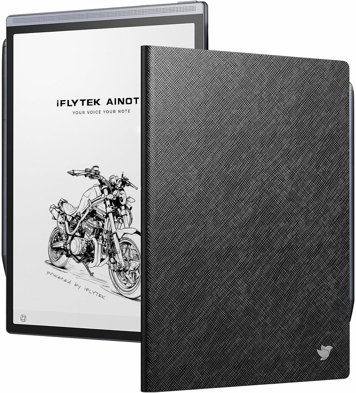 AINOTE Air 2 Bundle, 8.2" AI E Ink Tablet, Smart Paper Note-Taking Tablet with Stylus & Adjustable Light, ChatGPT-Powered Multi-Language Transcription, Meeting Minutes Schedule Management (Black Case)