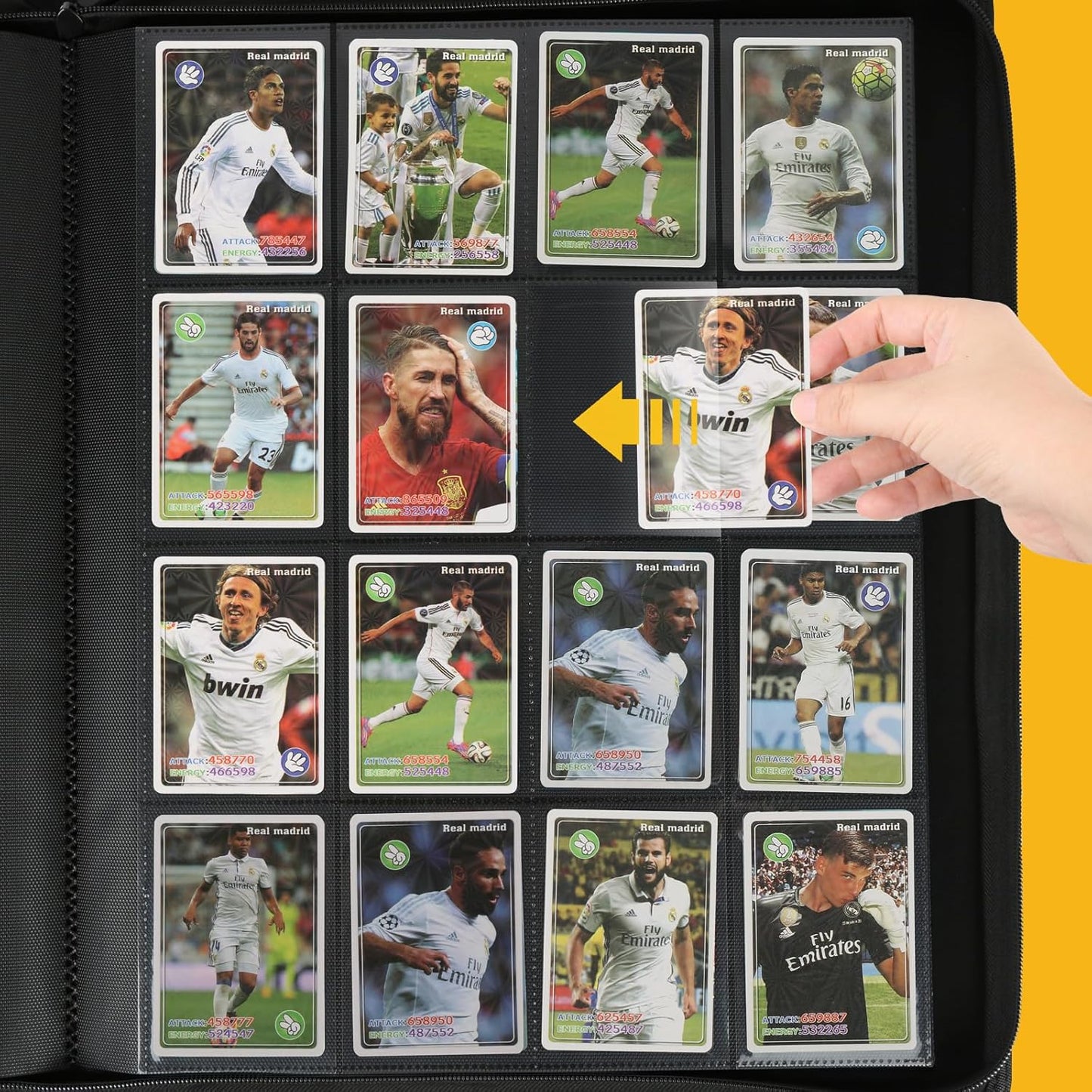 Trading Card Binder 16 Pocket, GERMUN PU Cover Card Binder for 1000+ Cards, Premium Trading Card Holder Folders, Double Sided Pocket Card Album for MTG, TCG (Red)