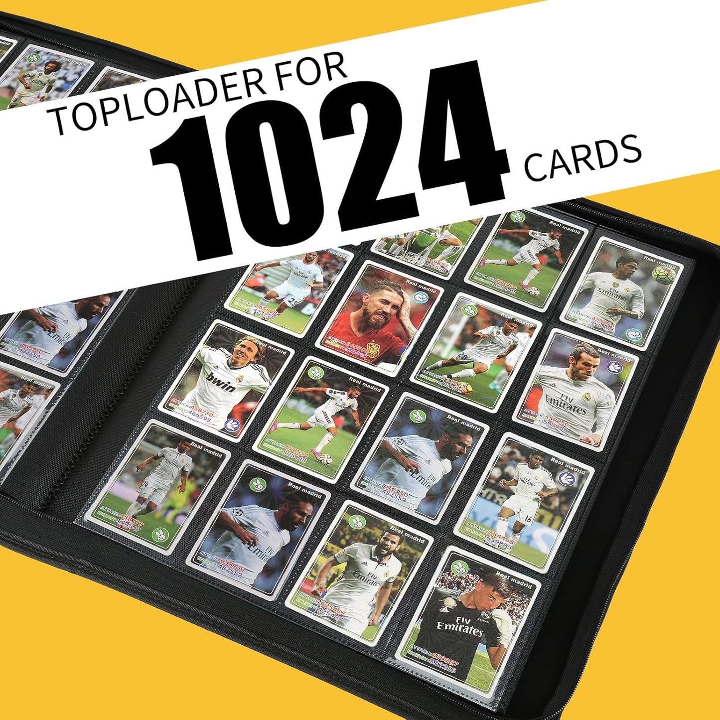 Trading Card Binder 16 Pocket, GERMUN PU Cover Card Binder for 1000+ Cards, Premium Trading Card Holder Folders, Double Sided Pocket Card Album for MTG, TCG (Purple)