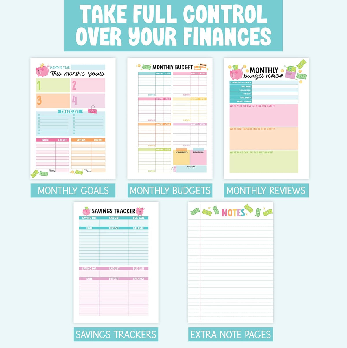 Hadley Designs 2025 Budget Planner and Monthly Bill Organizer - Monthly Budget Planner 2025, Financial Planners Budgeting Book, Bill Tracker Notebook For Expenses, Undated Finance Organizer Journal